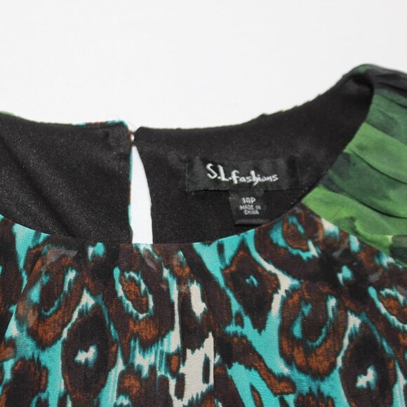 S.L Fashions Animal Print Fully Lined Dress - Picture 10 of 13